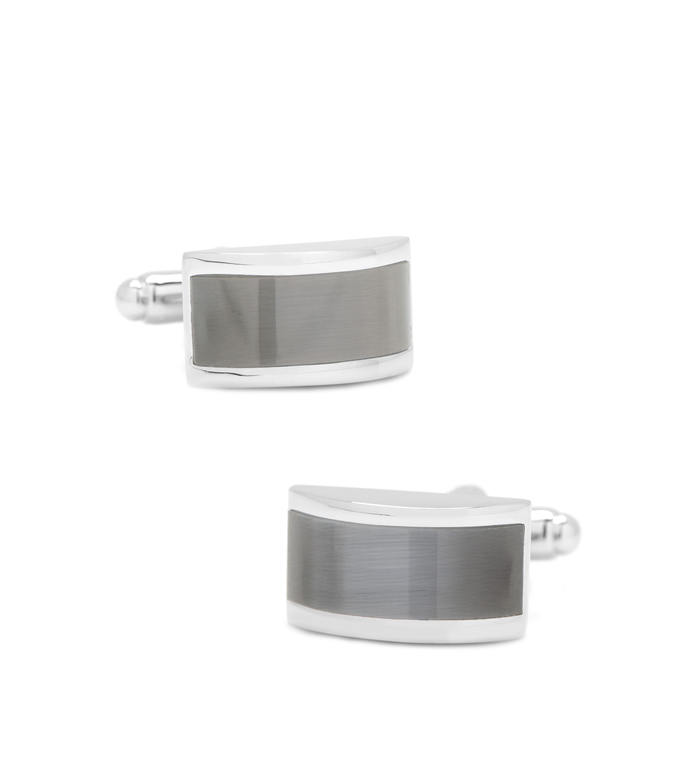 Gray Cats Eye Bridged Cufflinks