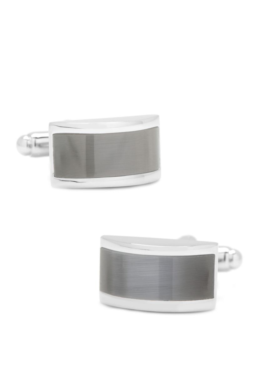 Gray Cats Eye Bridged Cufflinks