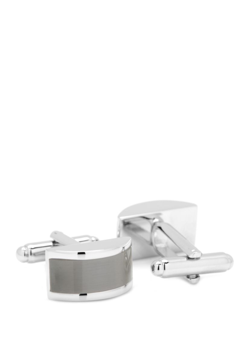 Gray Cats Eye Bridged Cufflinks
