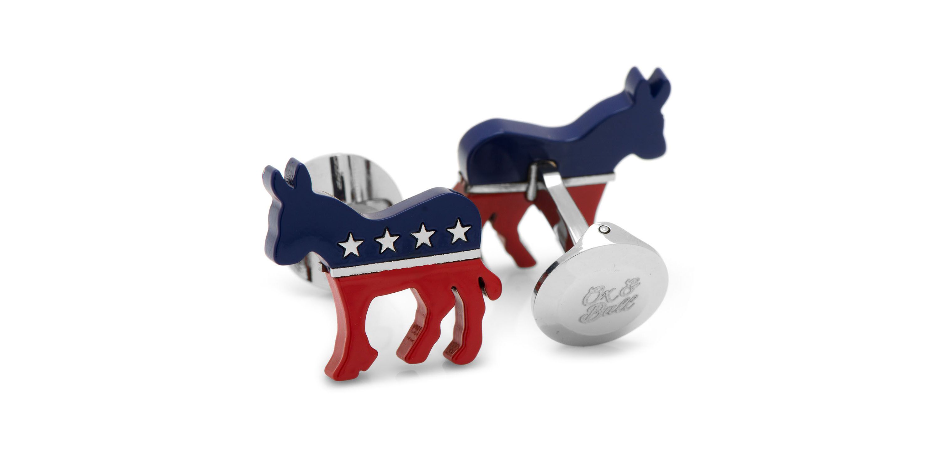 Stainless Steel Democratic Donkey Cufflinks