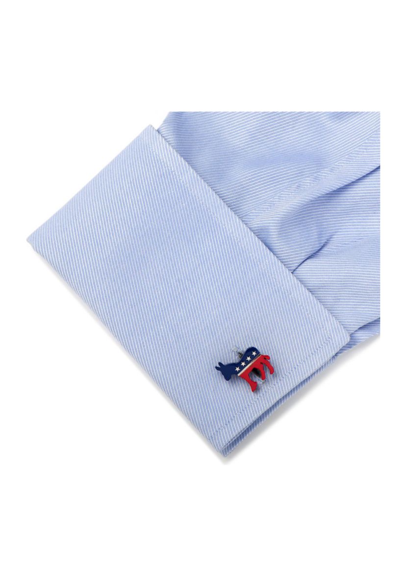 Stainless Steel Democratic Donkey Cufflinks
