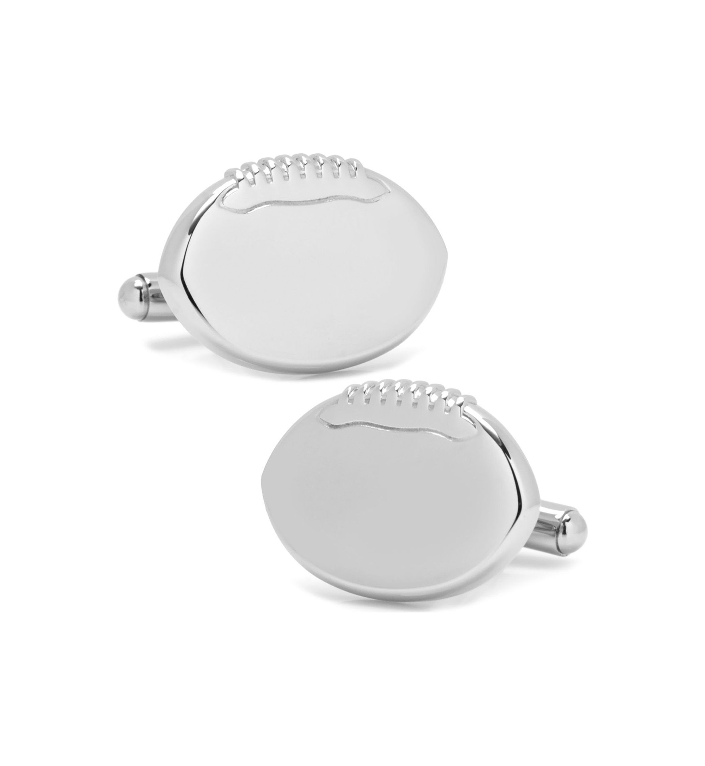Stainless Steel Engravable Football Cufflinks