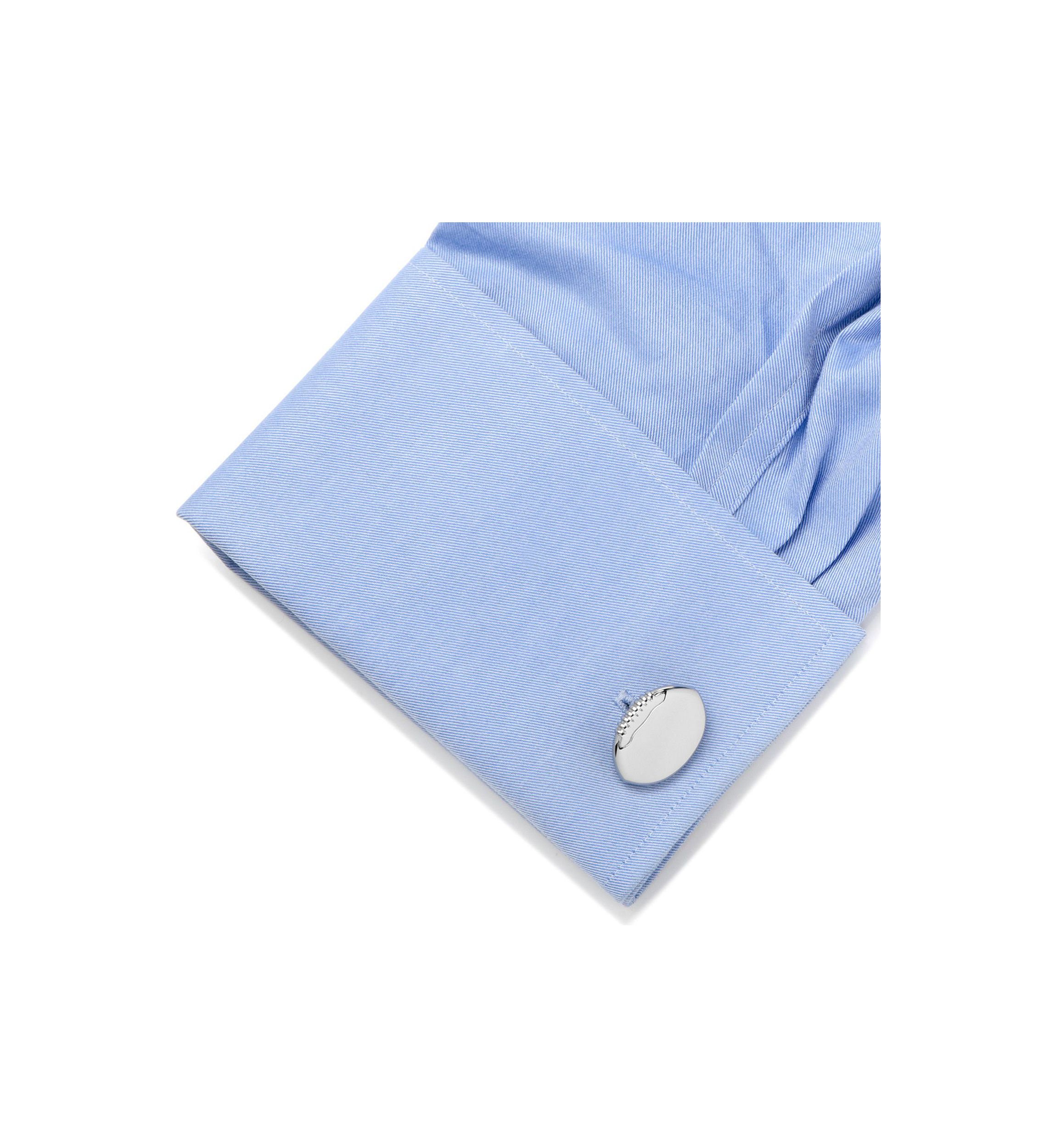 Stainless Steel Engravable Football Cufflinks
