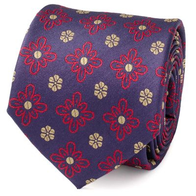 Ox and Bull Trading Co Deep Purple Floral Men's Tie