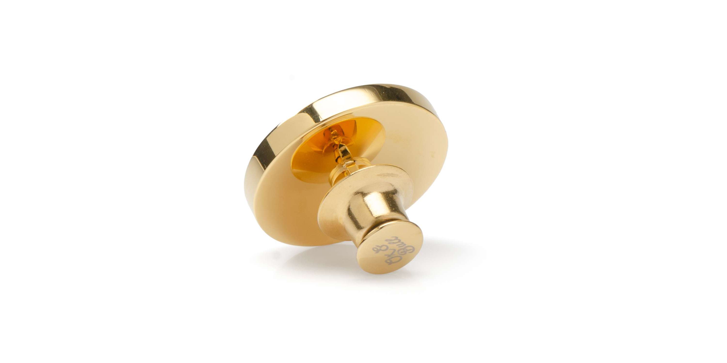 Gold Stainless Steel Round Infinity Engravable Lapel Pin