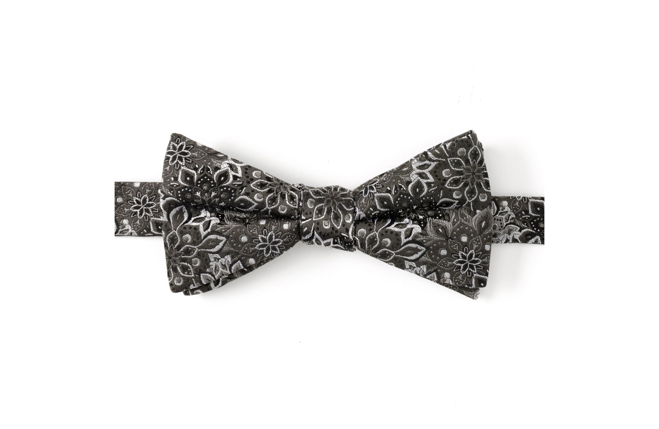 Kaleido Floral Charcoal  Bow Tie