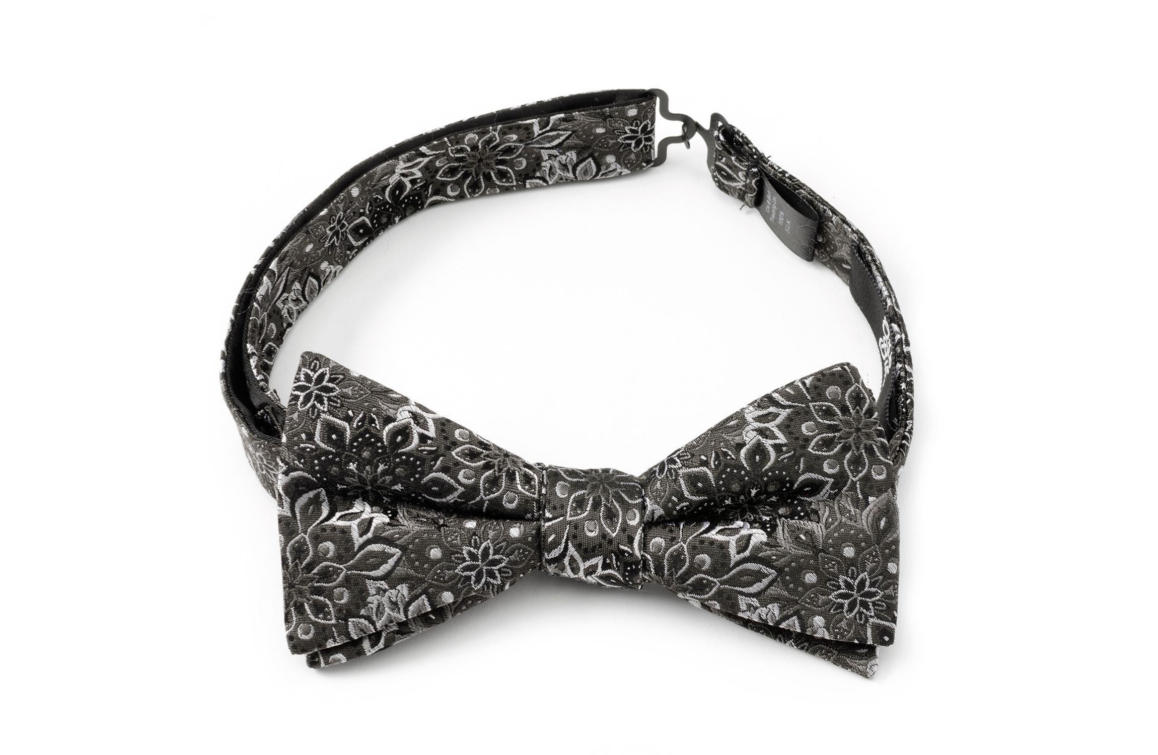 Kaleido Floral Charcoal  Bow Tie