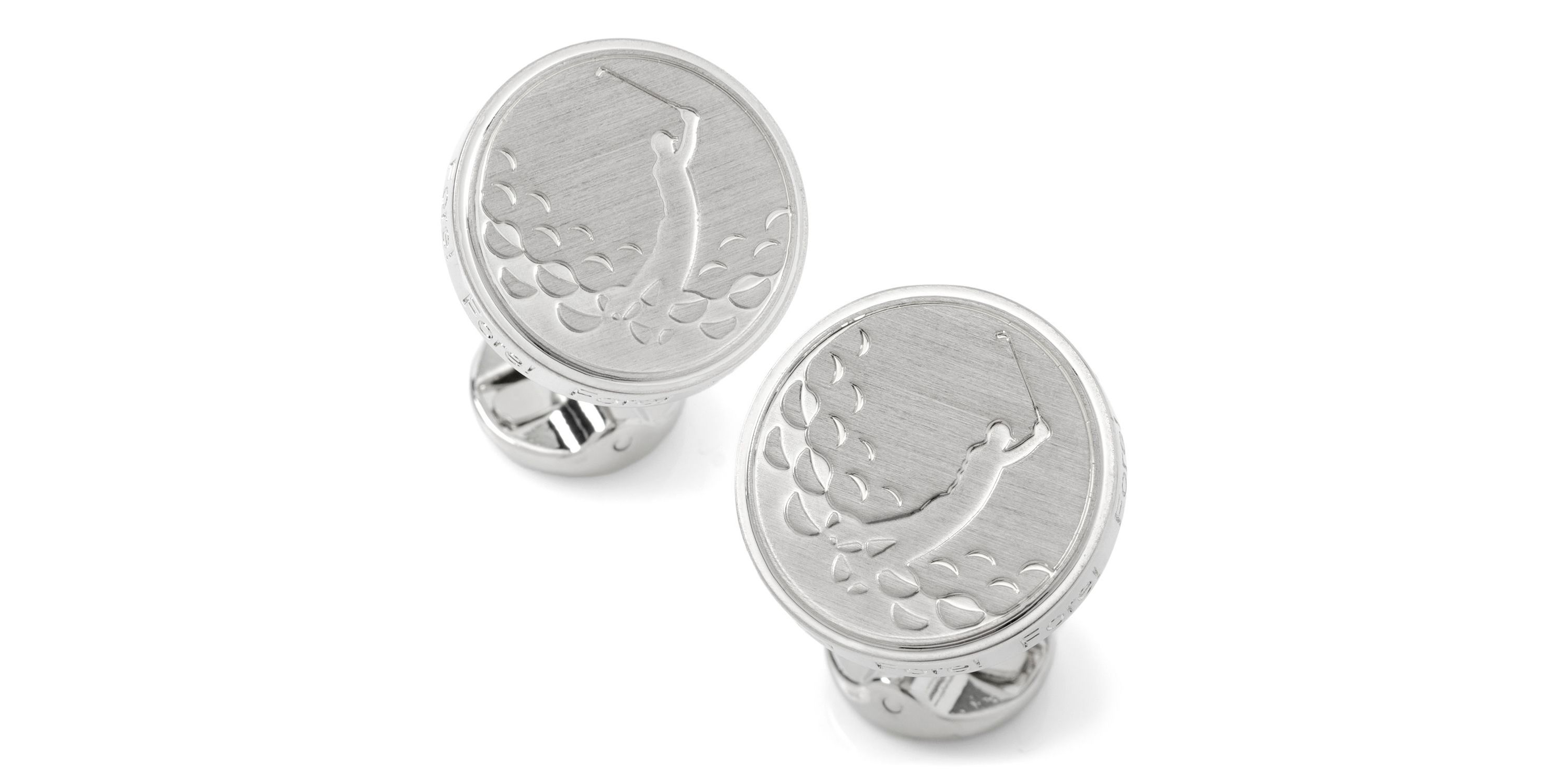 Golf Fore Silver Cufflinks