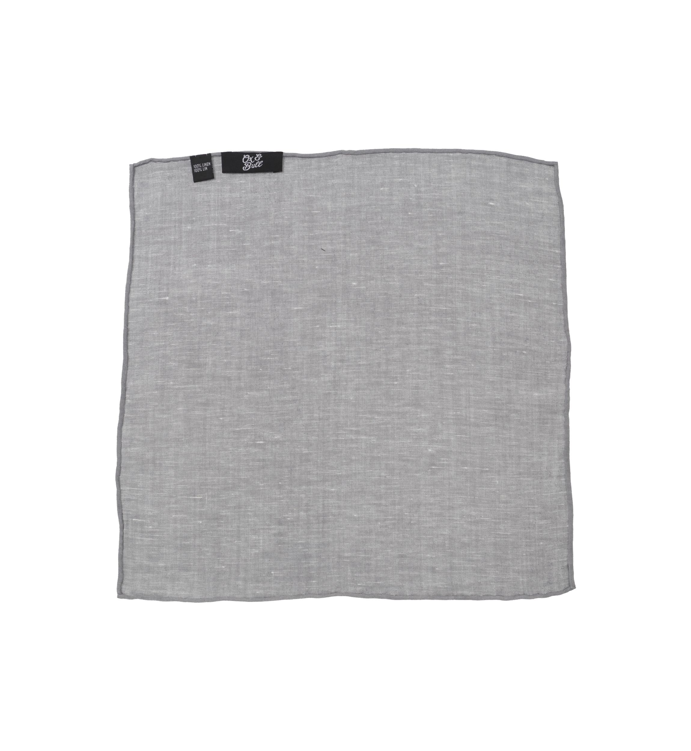 Gray Linen Pocket Square