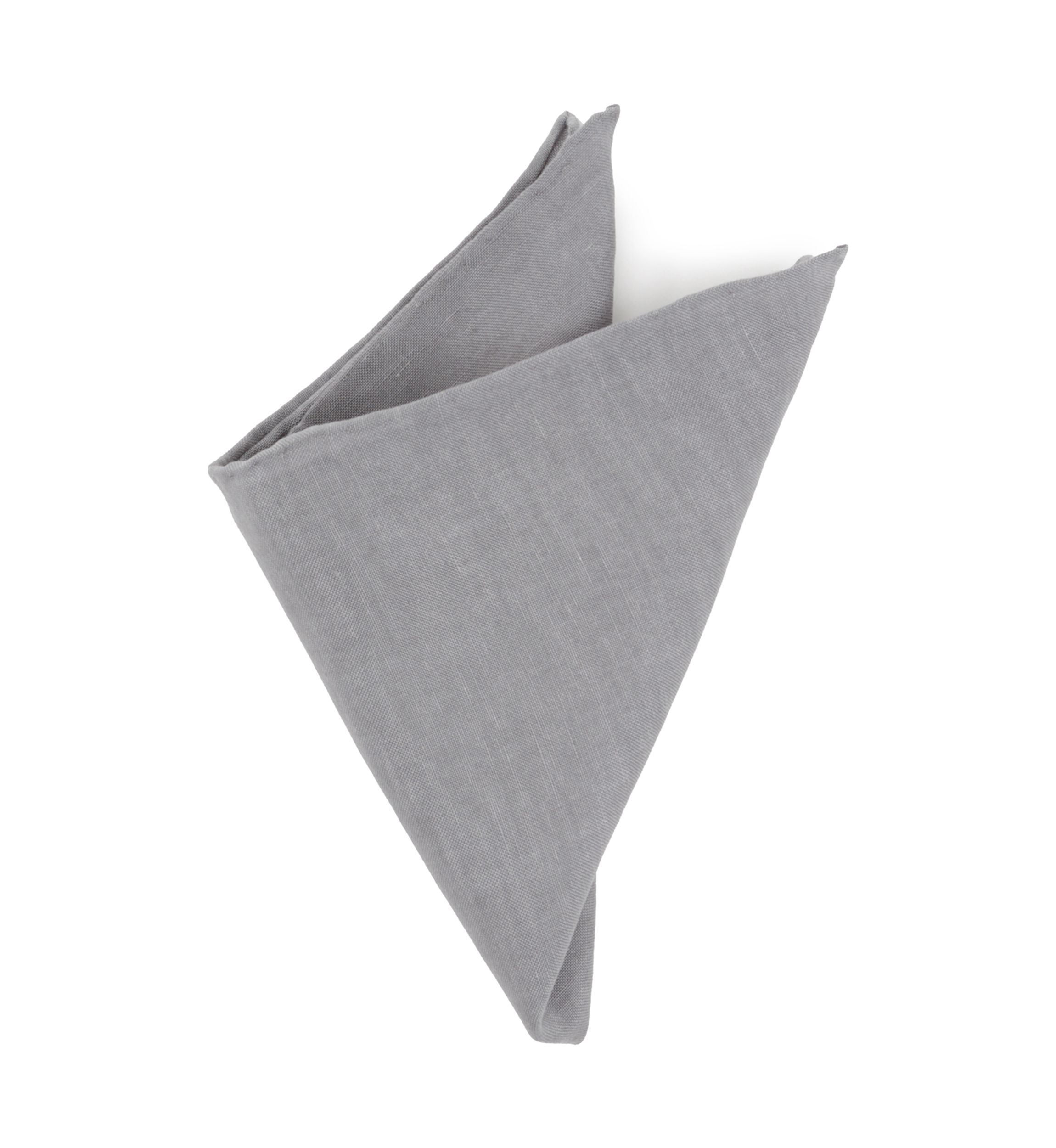 Gray Linen Pocket Square