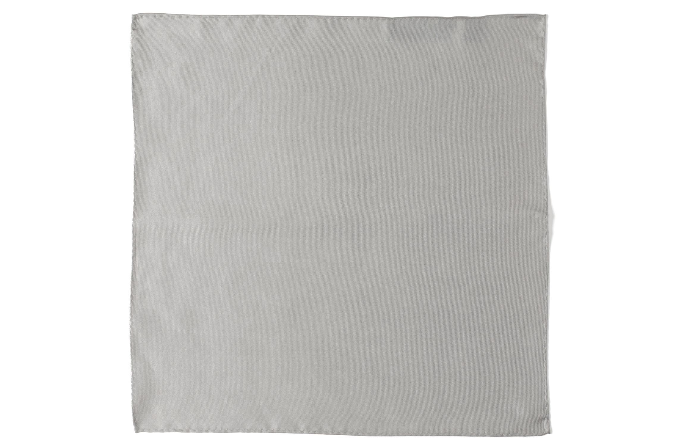 Gray Silk Pocket Square