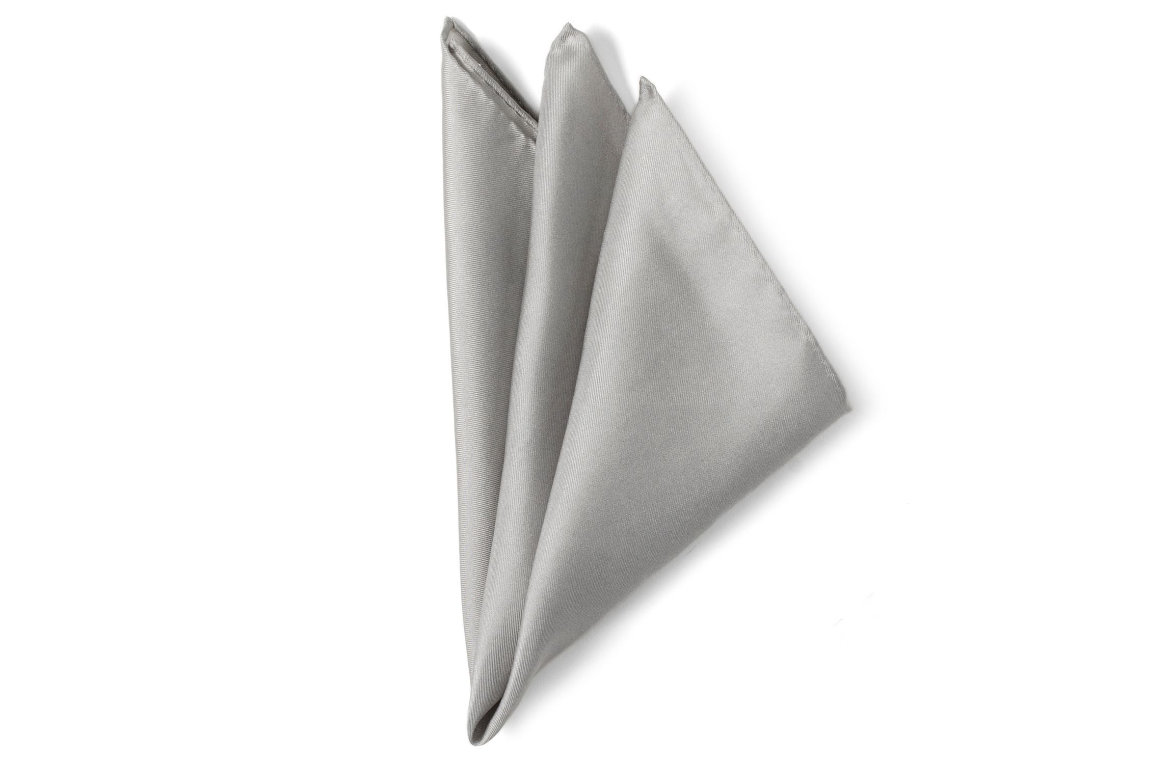 Gray Silk Pocket Square