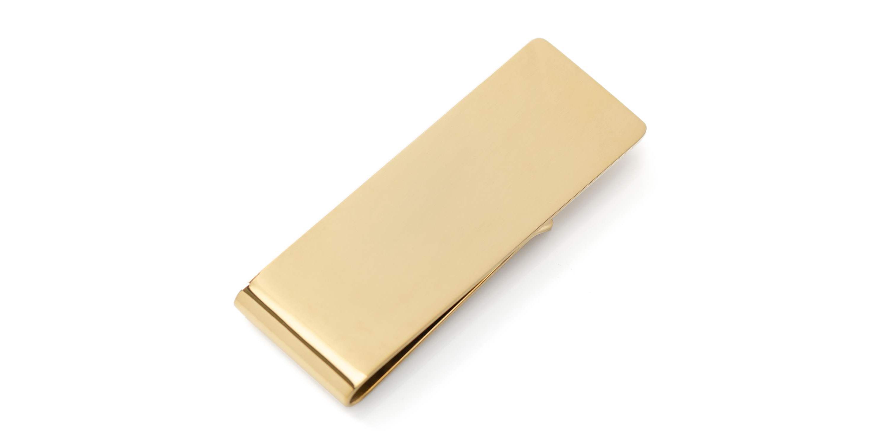 Stainless Steel Gold Engravable Money Clip