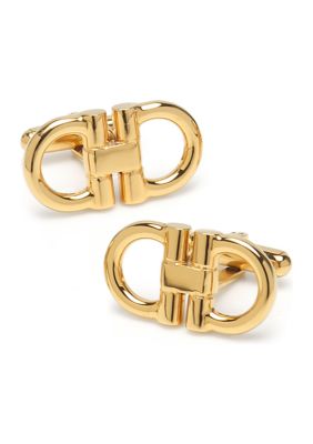 Ox and Bull Trading Co Men's Horse Bit Gold Stainless Steel Cufflinks