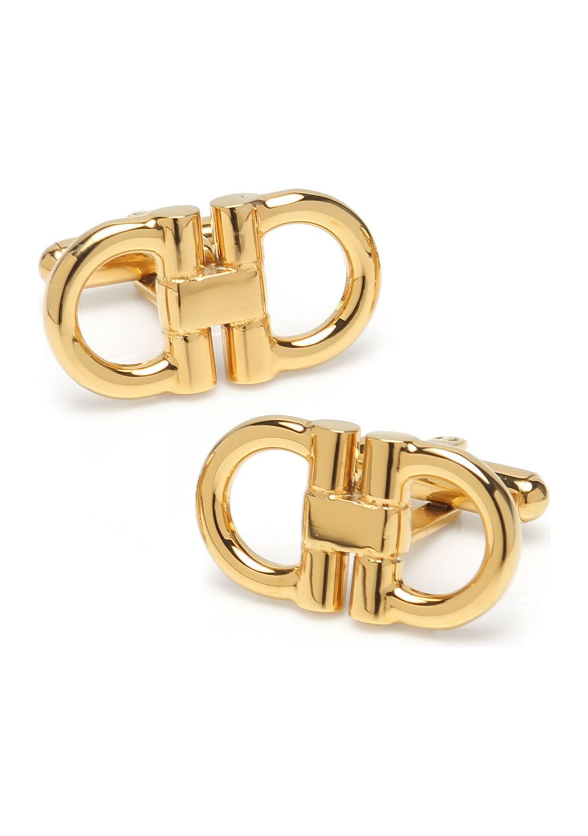 Horse Bit Gold Stainless Steel Cufflinks