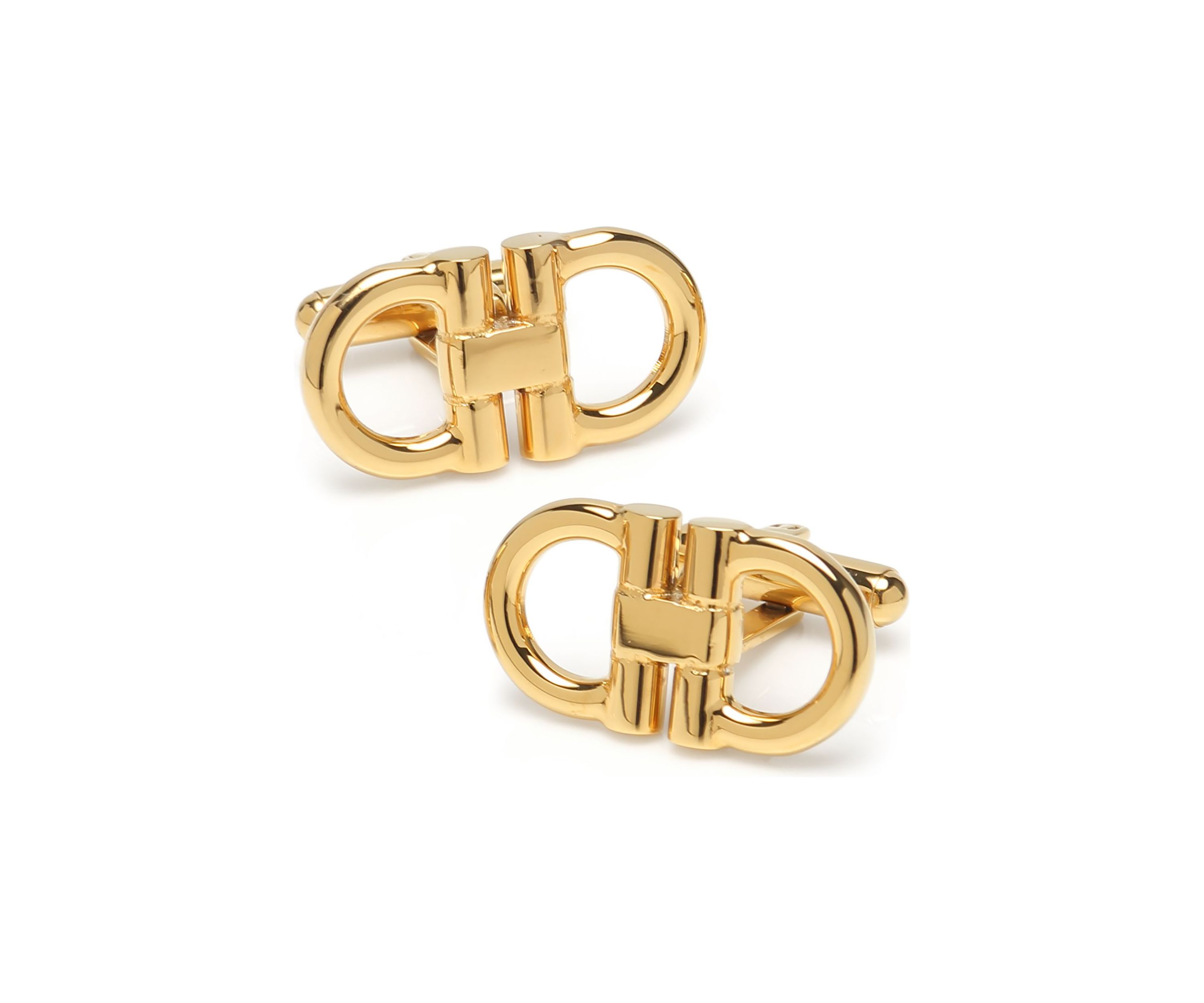 Horse Bit Gold Stainless Steel Cufflinks