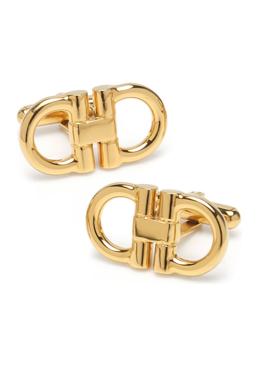 Horse Bit Gold Stainless Steel Cufflinks
