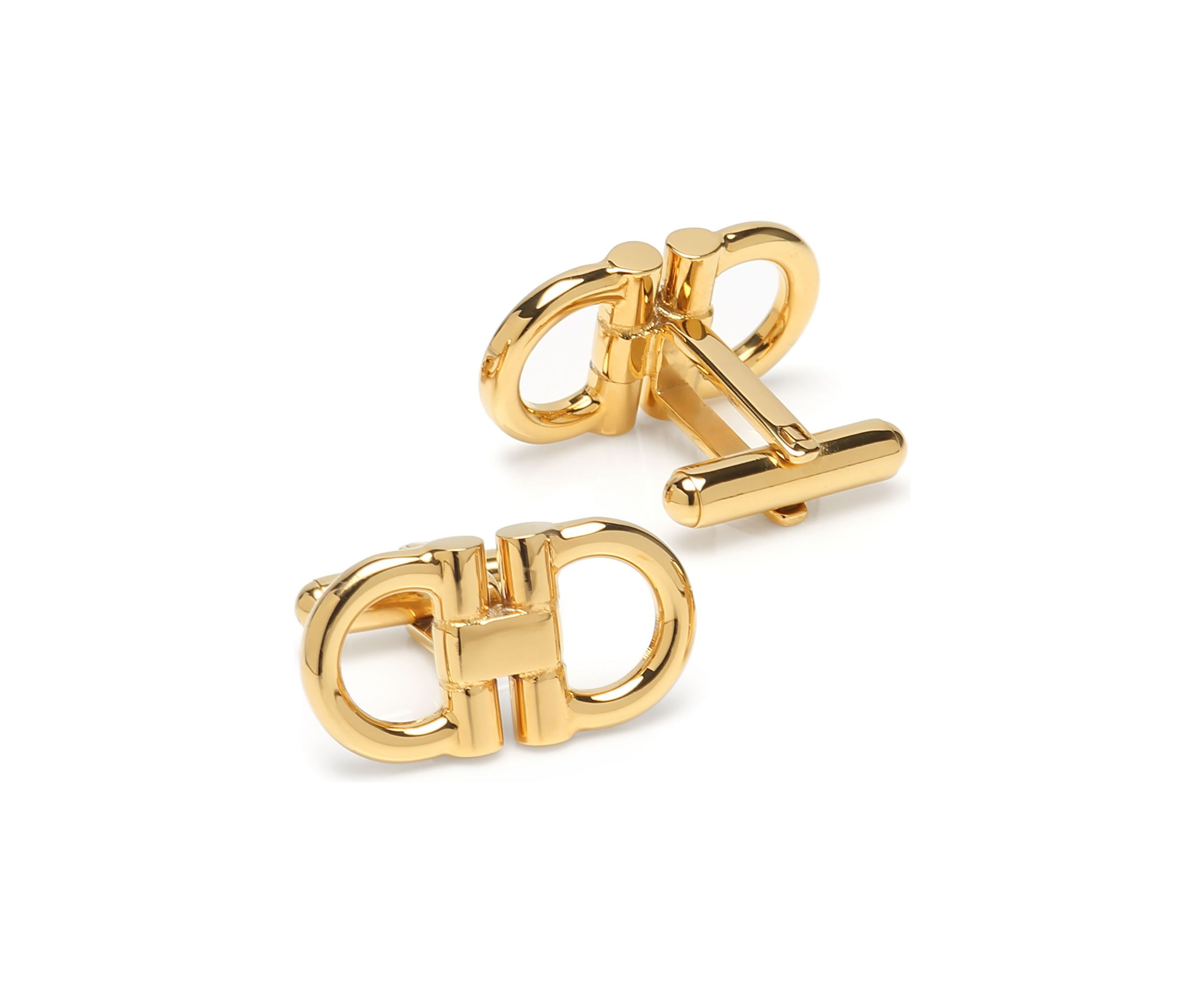 Horse Bit Gold Stainless Steel Cufflinks