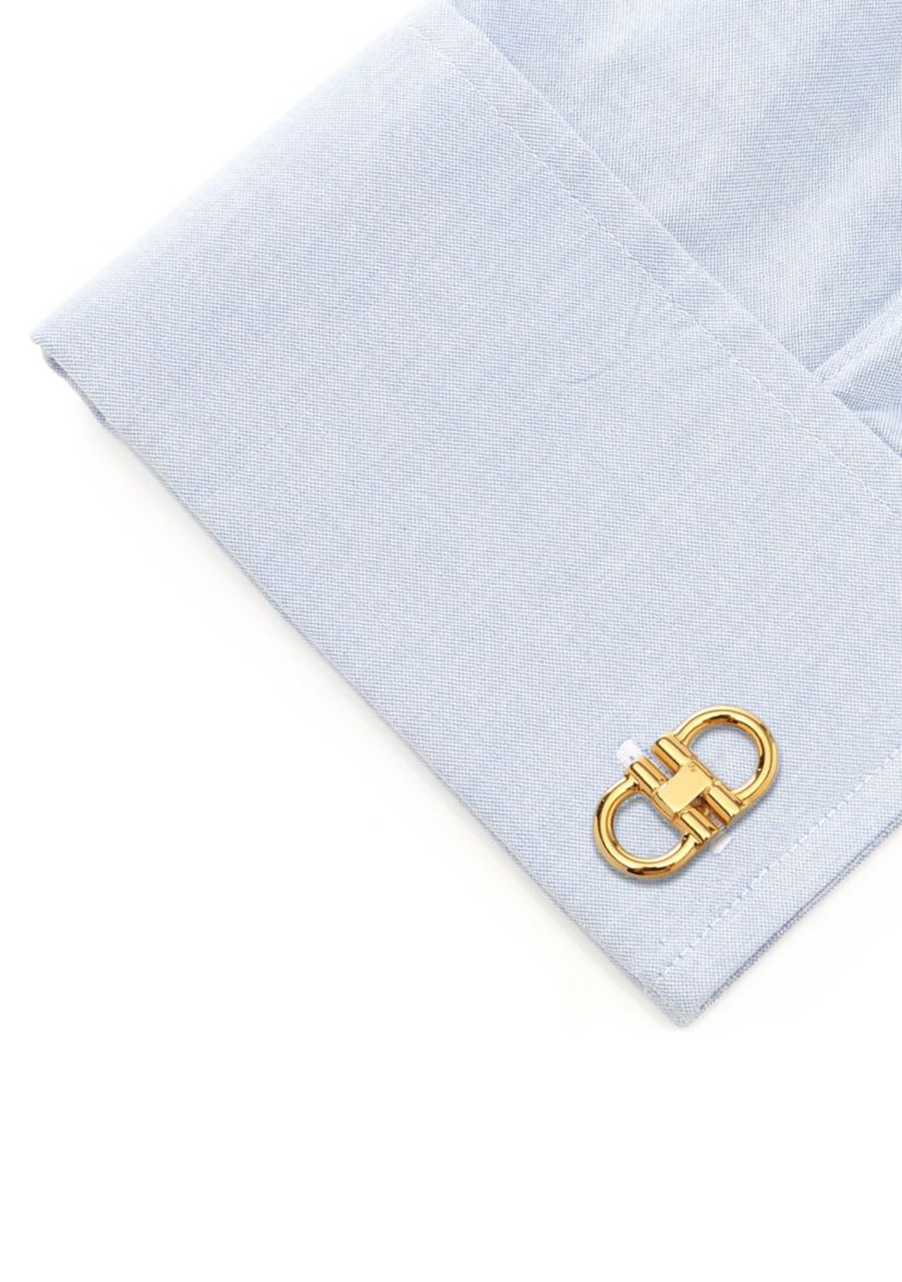 Horse Bit Gold Stainless Steel Cufflinks