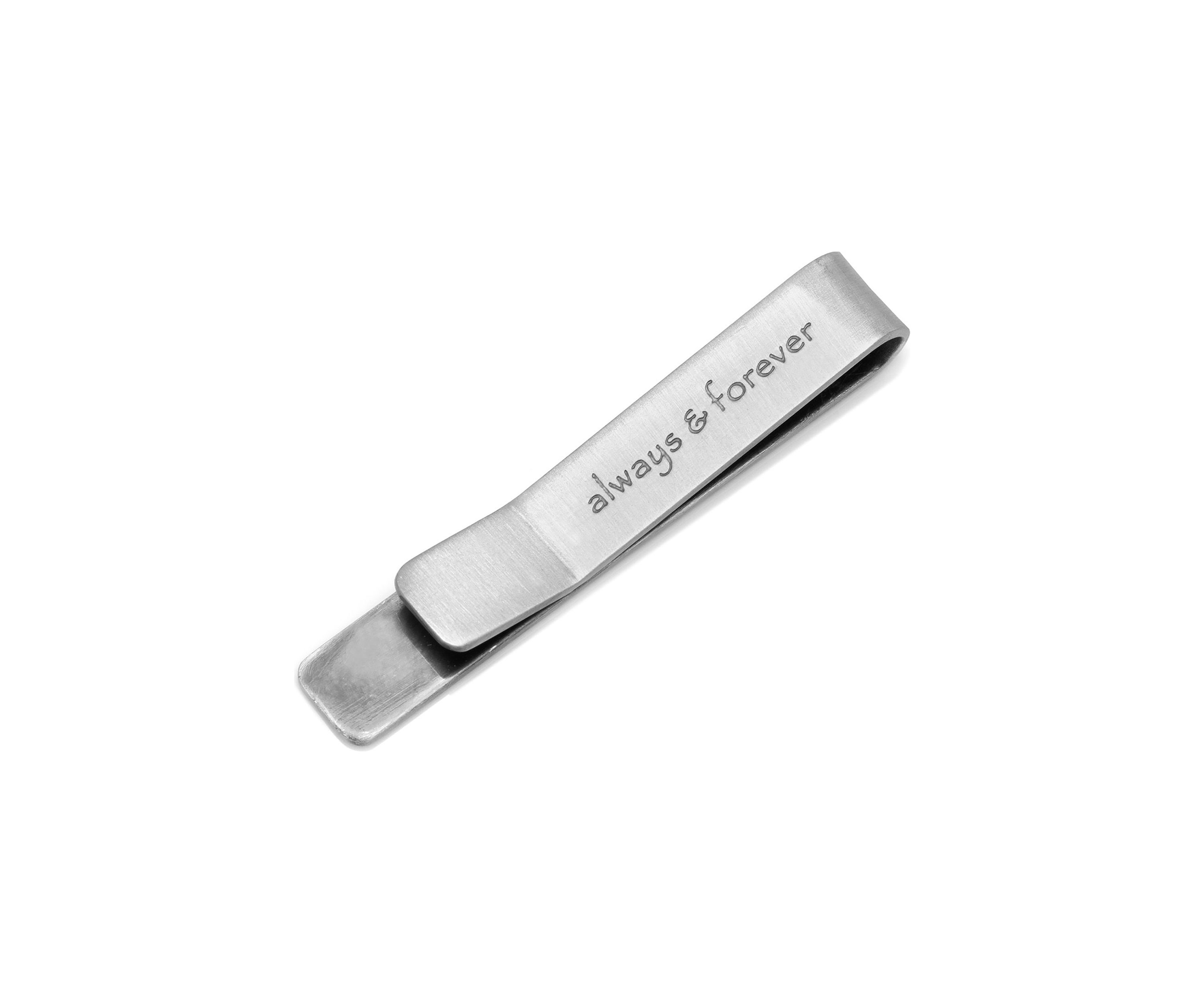 Always and Forever Hidden Message Tie Bar