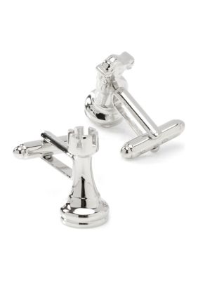 Knight and Rook Chess Piece Cufflinks