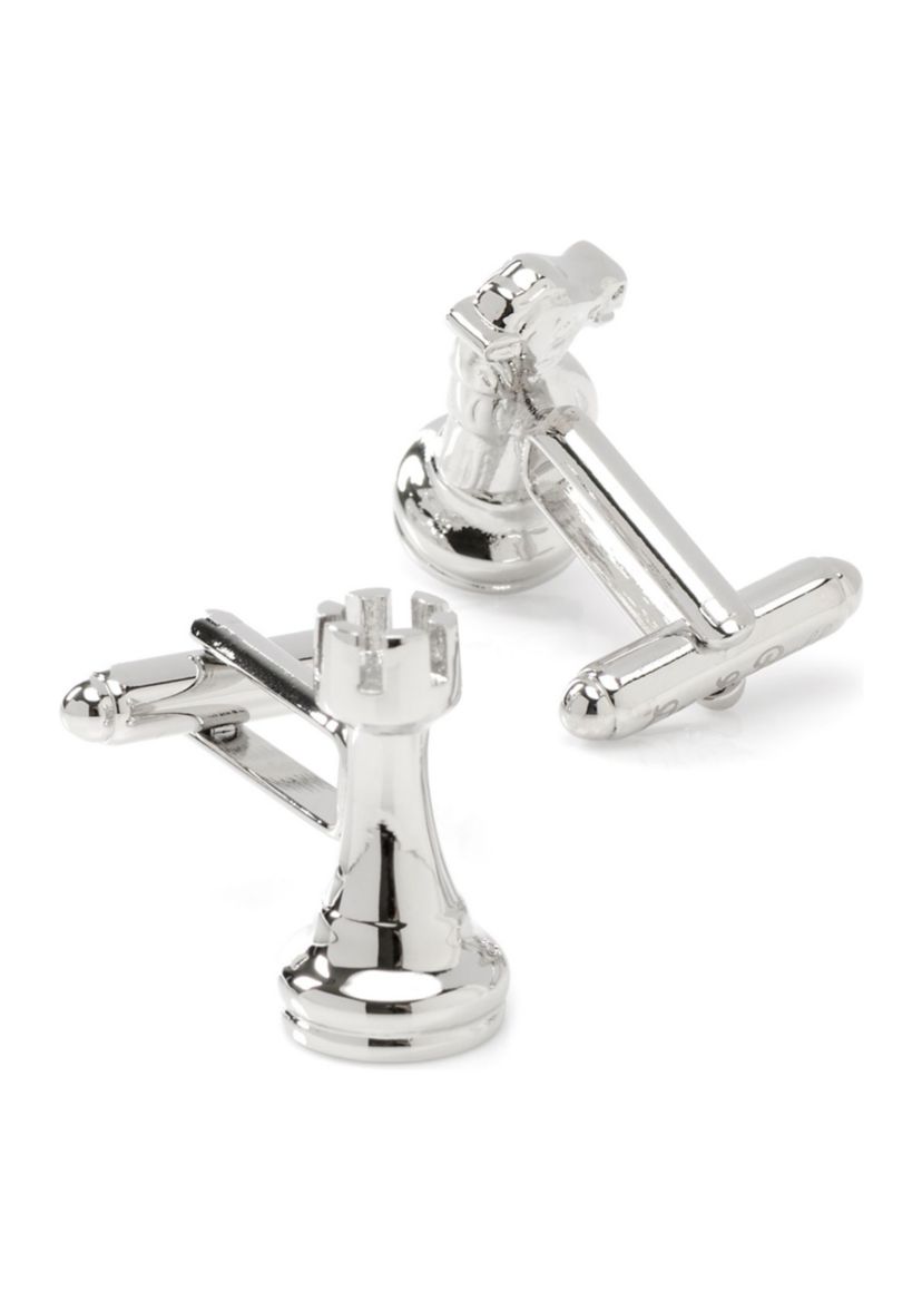 Knight and Rook Chess Piece Cufflinks