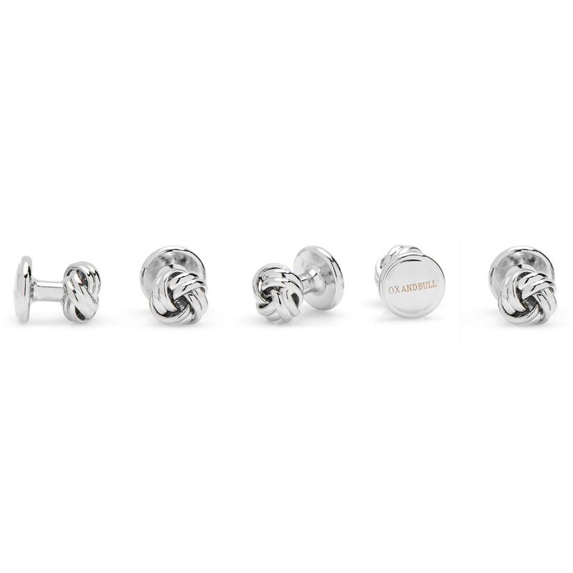 Silver Knot 5-Stud Set