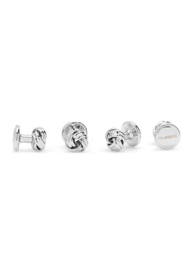 Silver Knot Stud Set