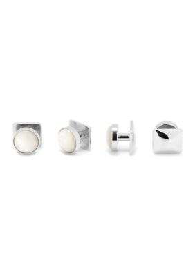 Silver and Mother of Pearl Stud Set