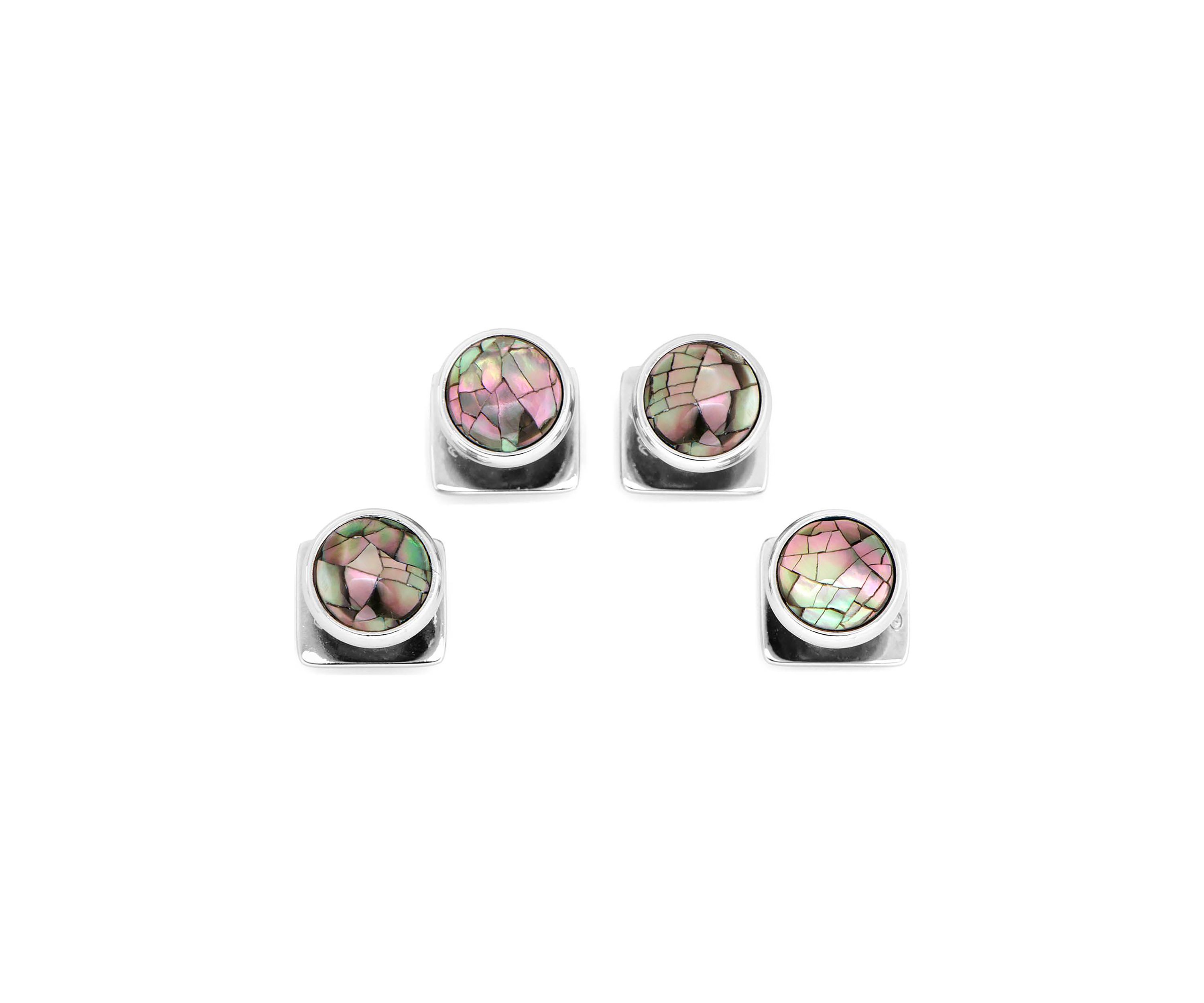 Mosaic Smoke Mother of Pearl Studs