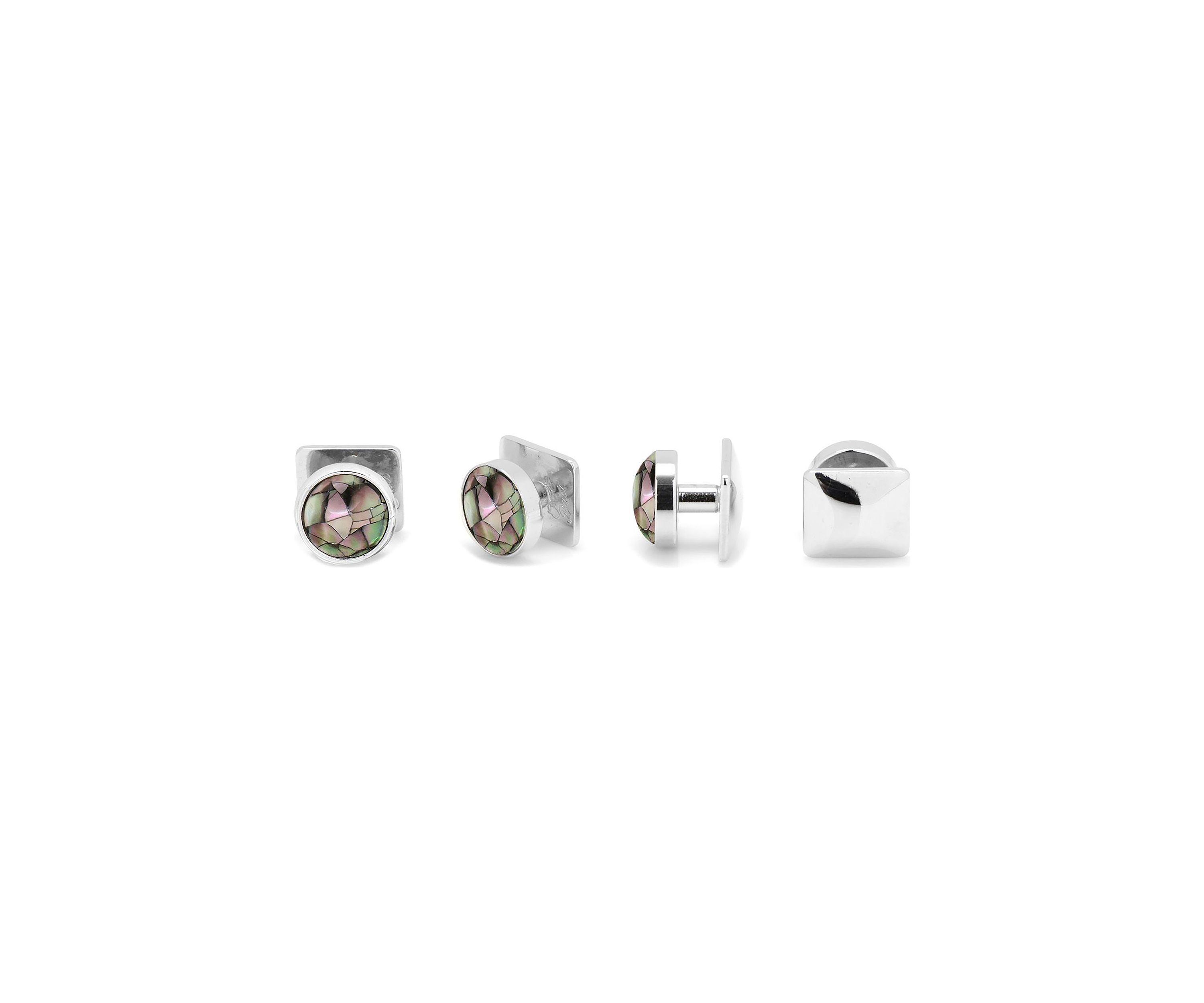 Mosaic Smoke Mother of Pearl Studs