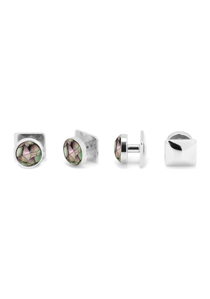 Mosaic Smoke Mother of Pearl Studs