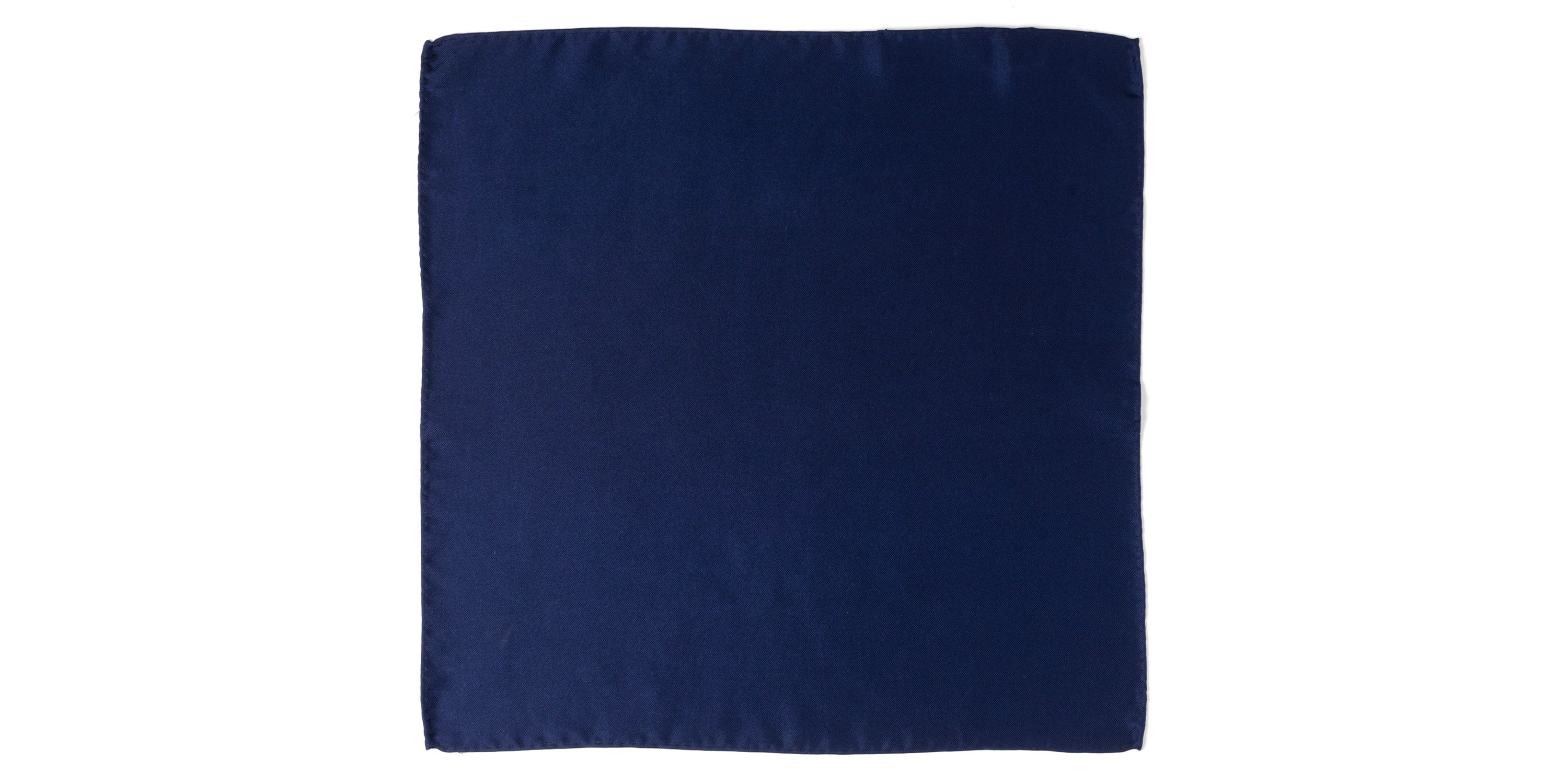 Navy Silk Pocket Square
