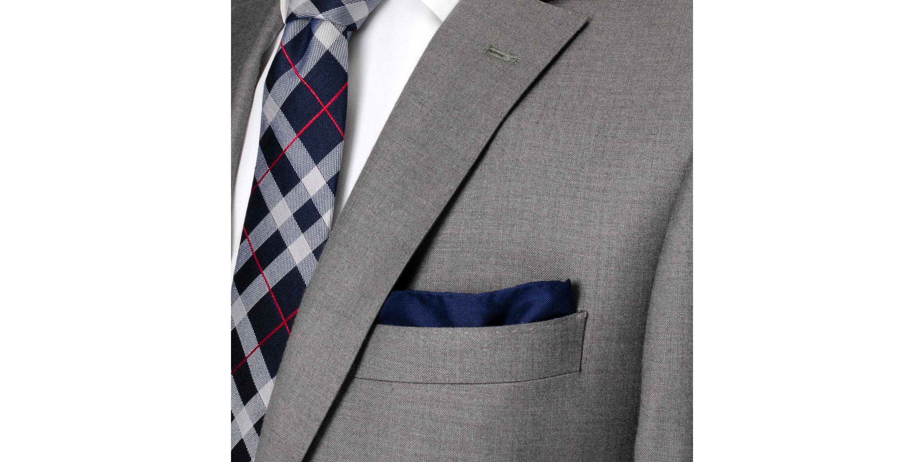 Navy Silk Pocket Square