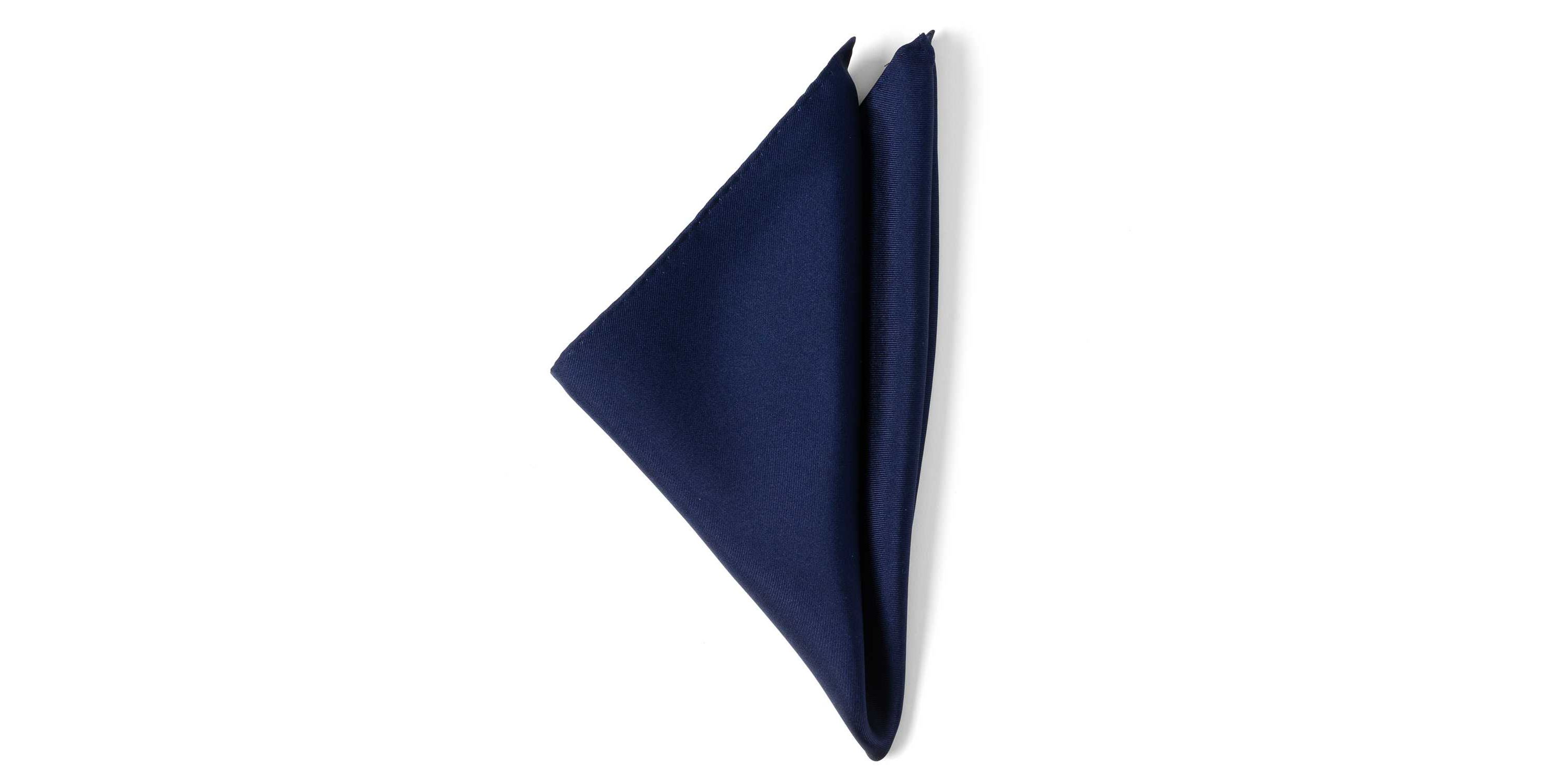 Navy Silk Pocket Square