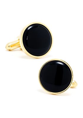 Gold and Onyx Cufflinks