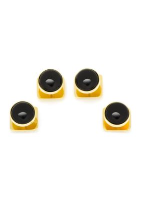 Gold and Onyx Studs