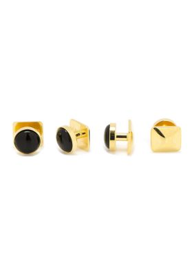 Gold and Onyx Studs