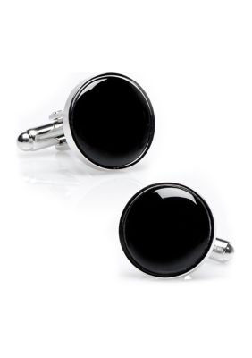 Silver and Onyx Cufflinks