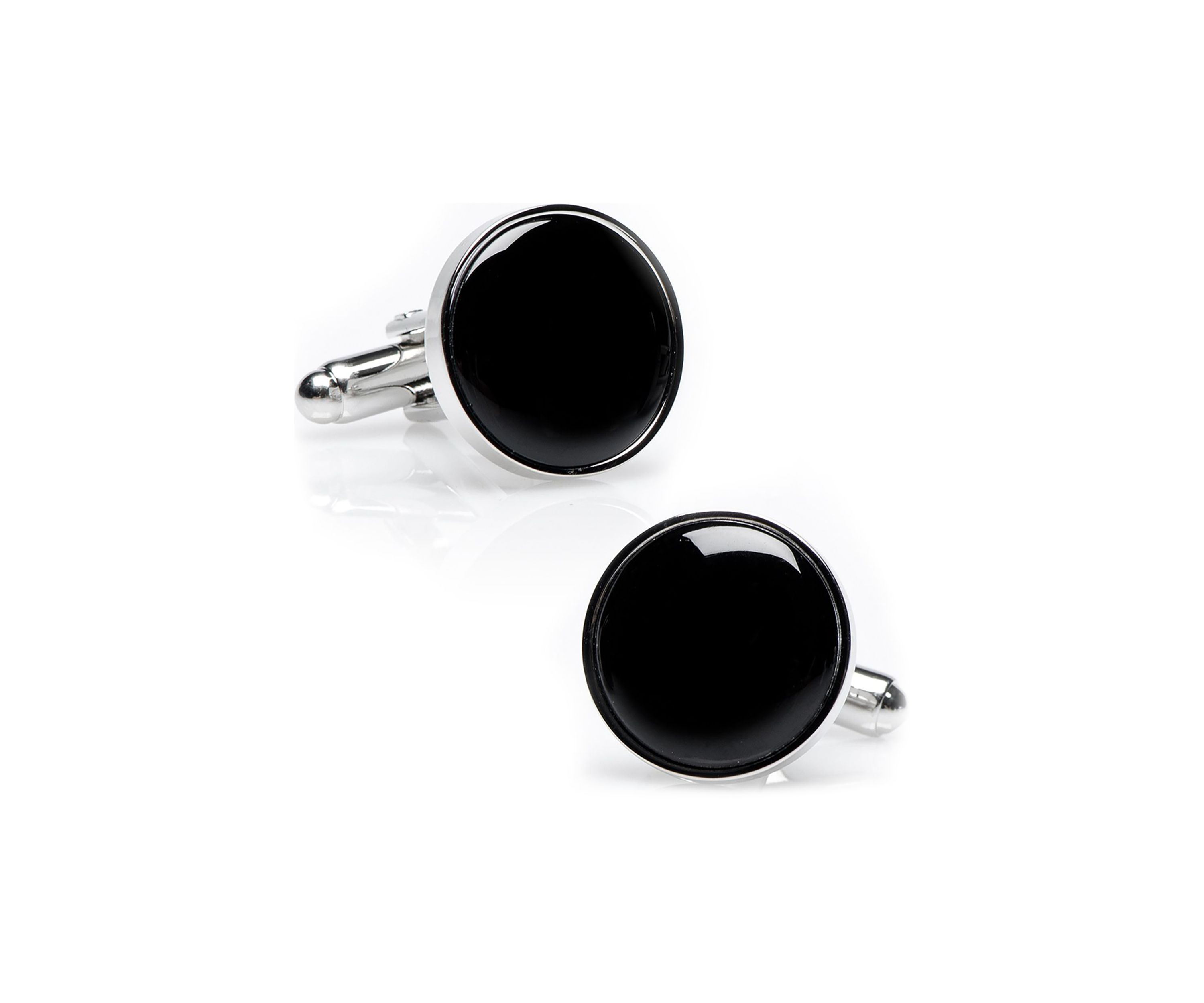 Silver and Onyx Cufflinks