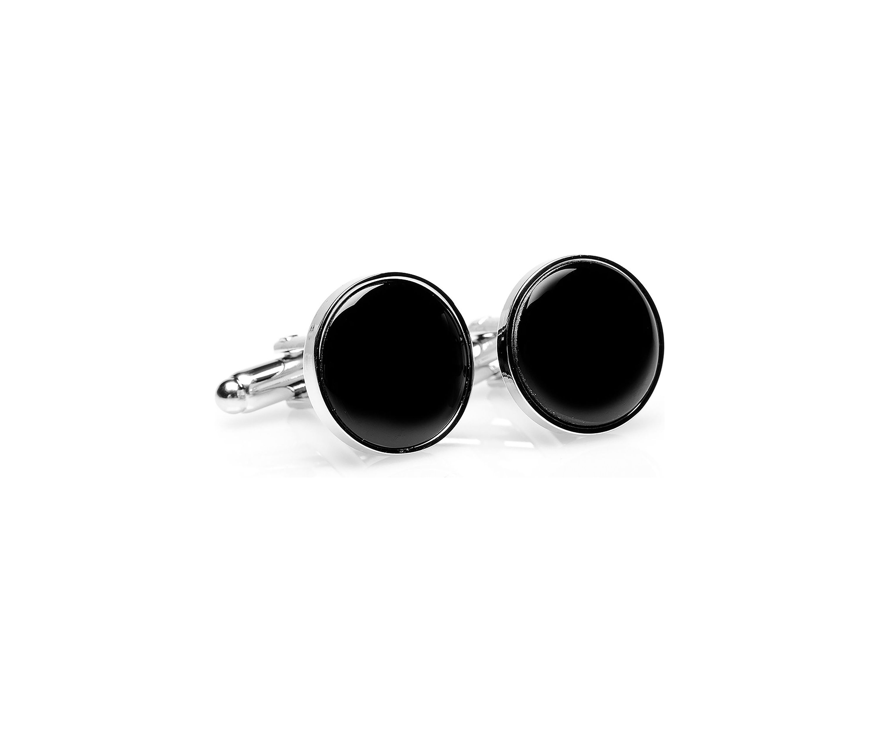 Silver and Onyx Cufflinks