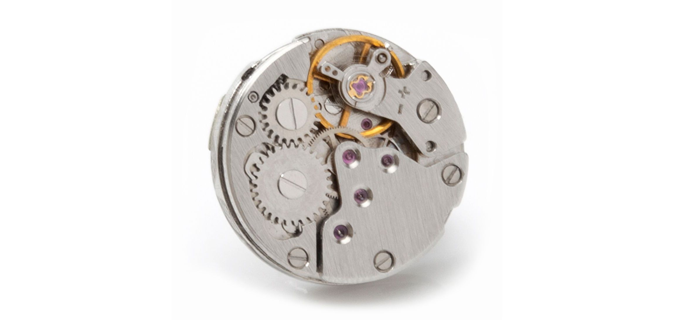 Open Edge Skeleton Watch Movement Lapel Pin