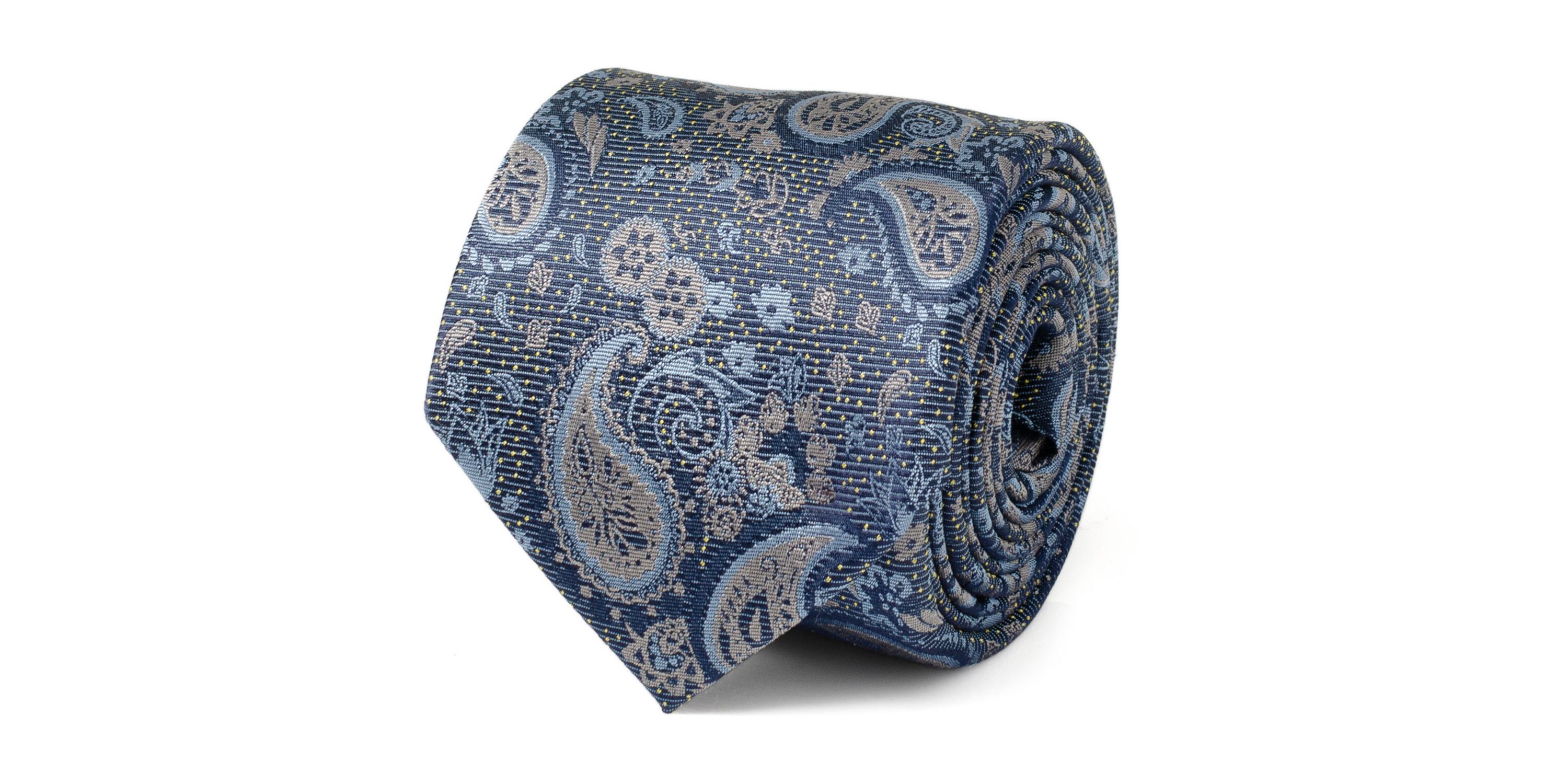 Blue & Gray Paisley Tie