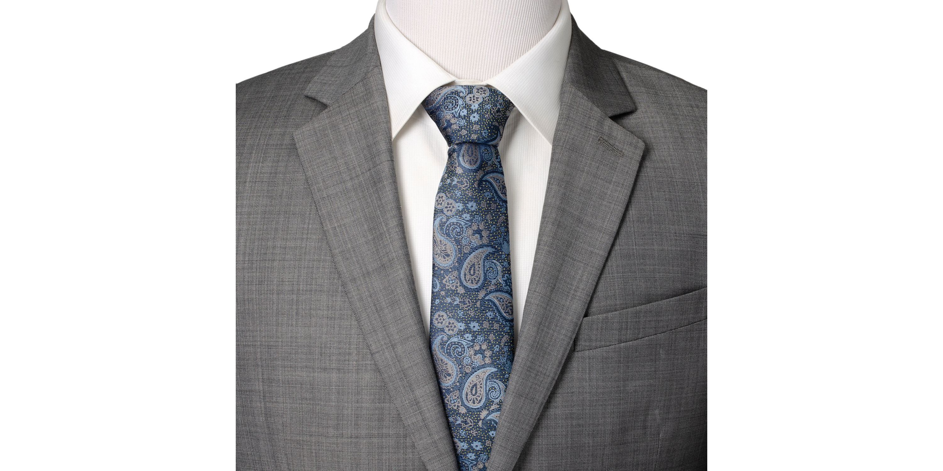 Blue & Gray Paisley Tie