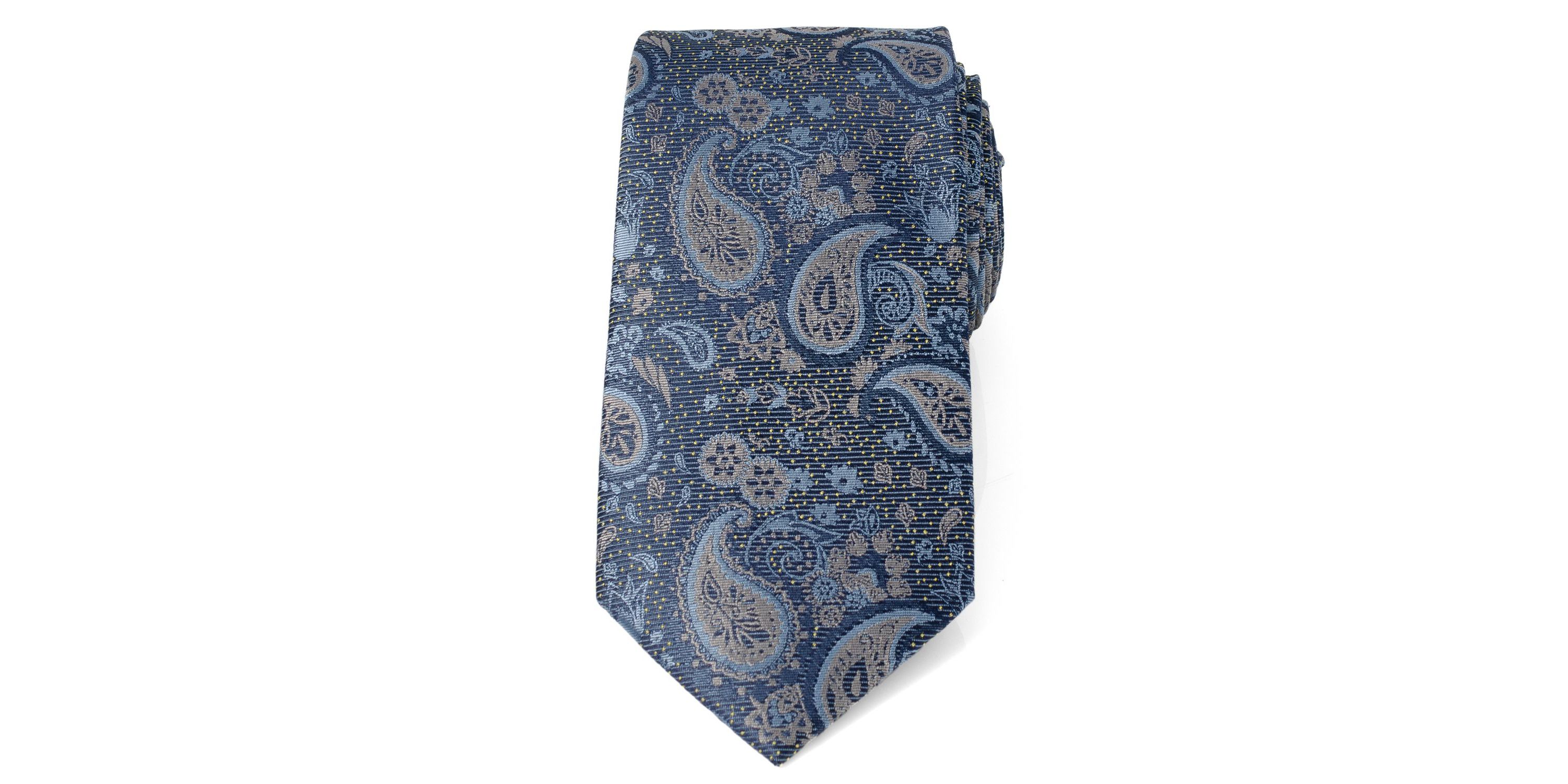 Blue & Gray Paisley Tie