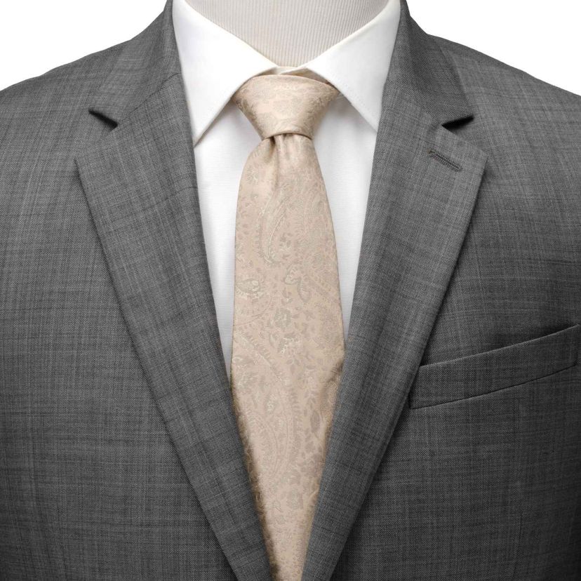 Champagne Paisley Mens Tie
