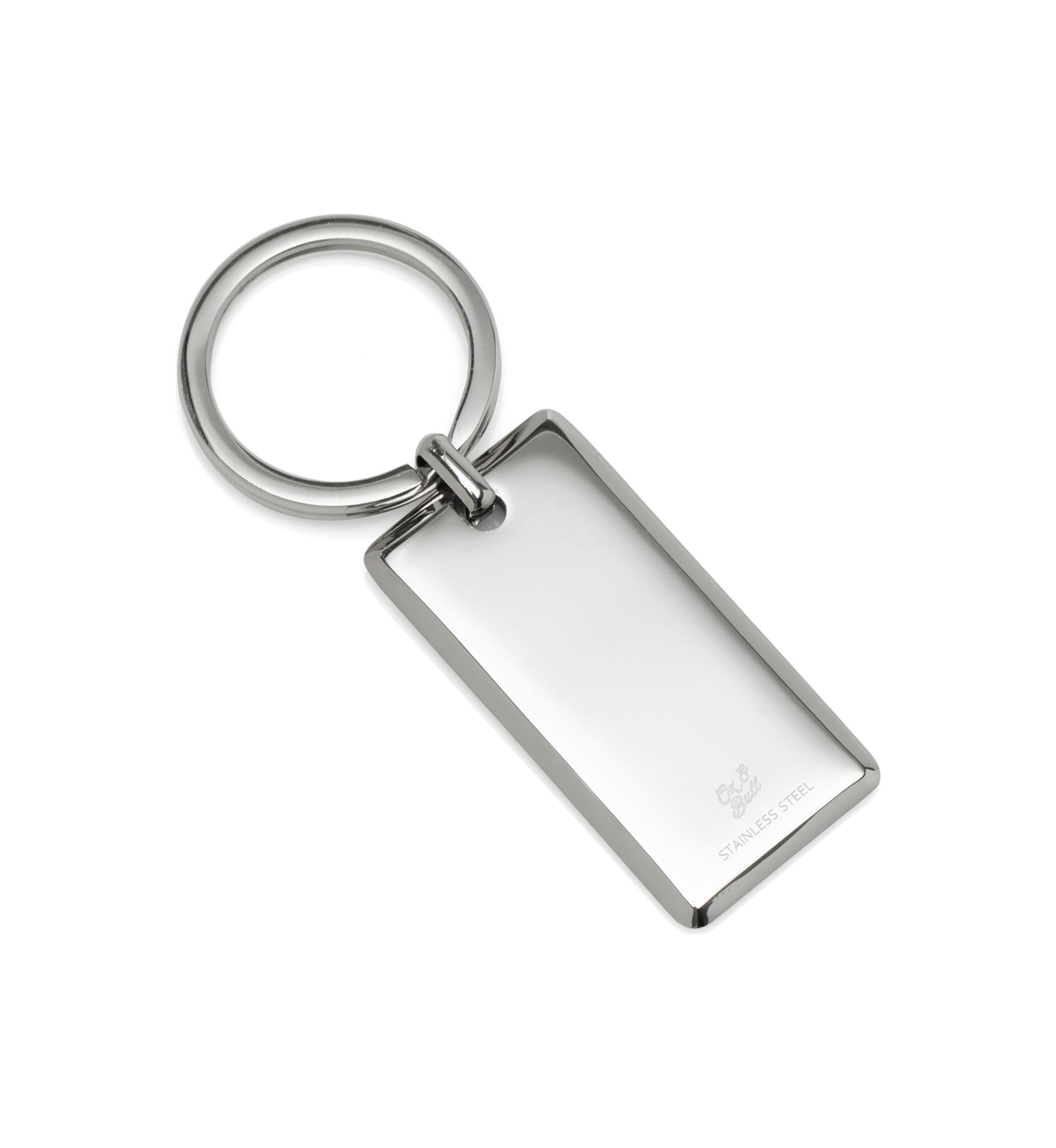 Rectangle Engravable Stainless Steel Key Chain