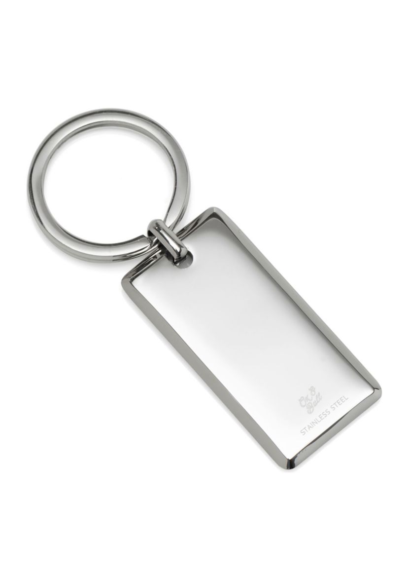 Rectangle Engravable Stainless Steel Key Chain