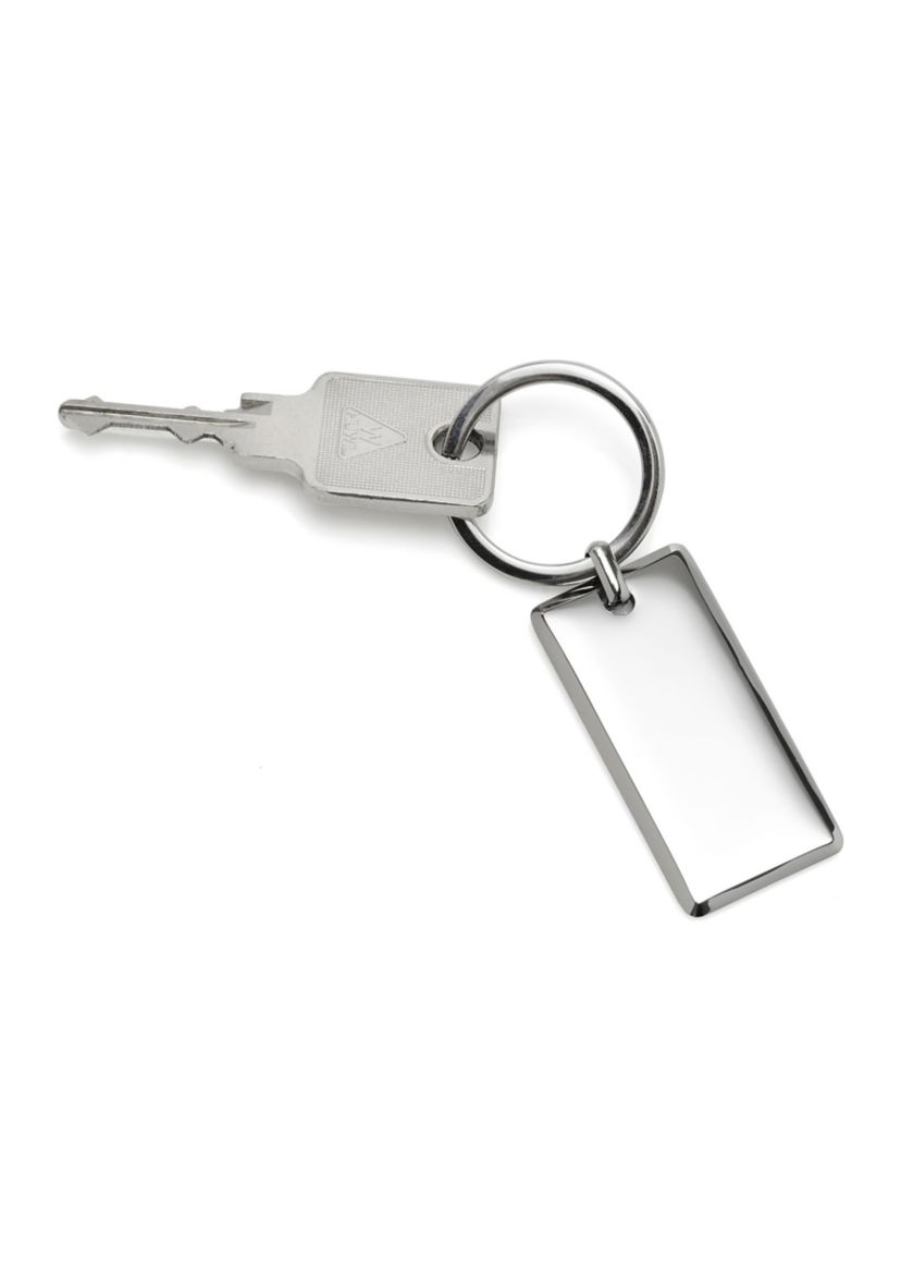 Rectangle Engravable Stainless Steel Key Chain