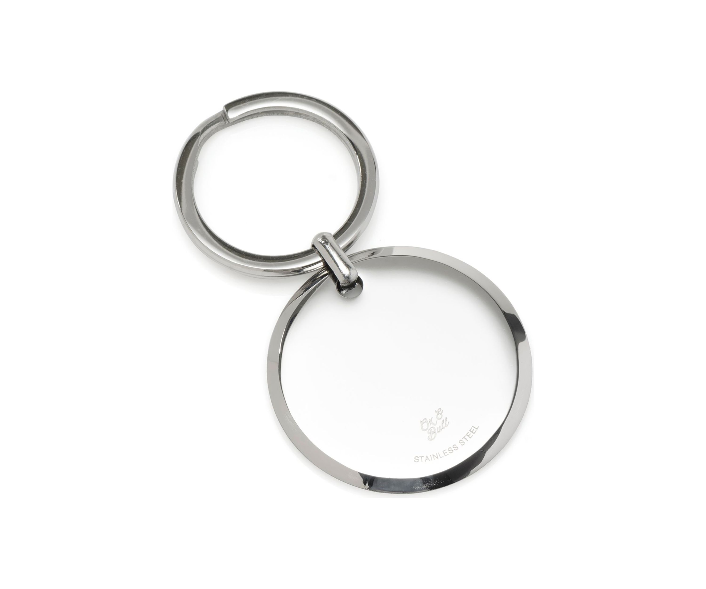 Round Engravable Stainless Steel Key Chain